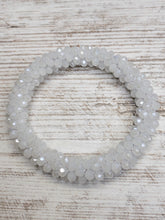 White Opal Crystal Cluster Stretch Bracelet