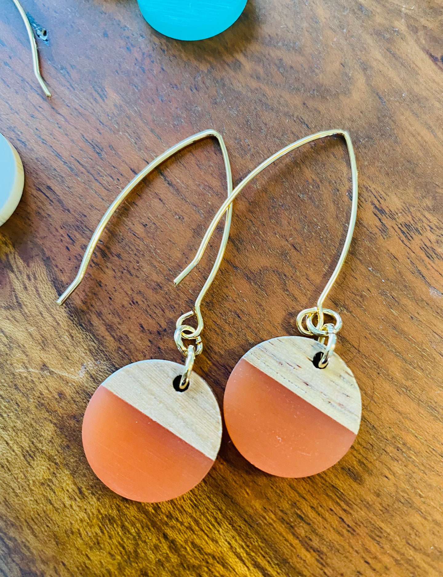 Small Wood & Resin Orange Drop