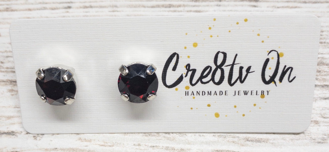 Birthstone Austrian Crystal Stud Earring