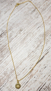 Northstar Pave Crystal Coin Necklace