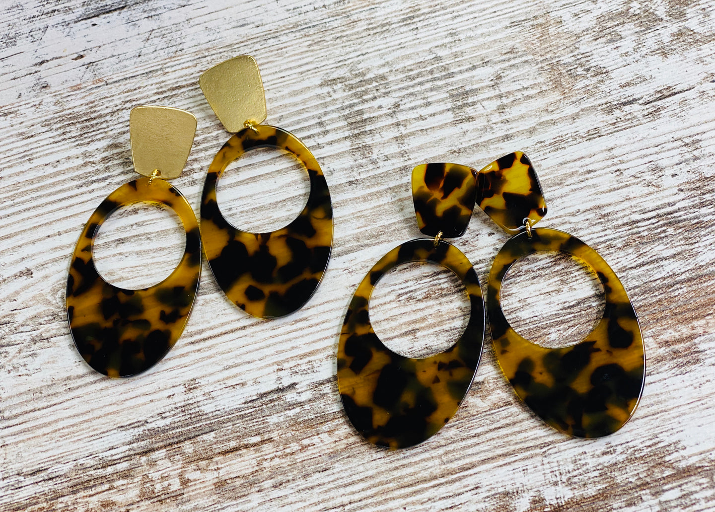 Tortoise Acetate Statement Earring