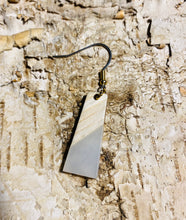 Small Trapezoid Resin & Wood Earring