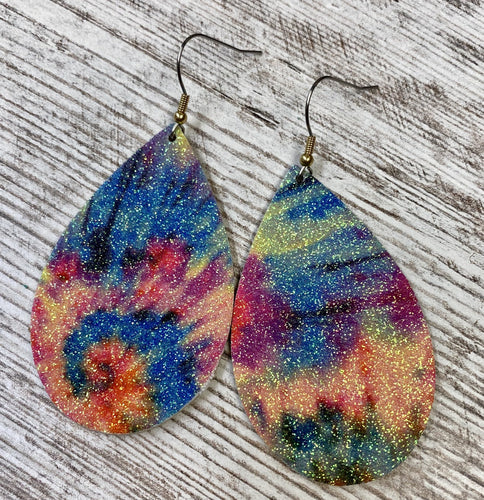 Glitter Tie Dye Earrings