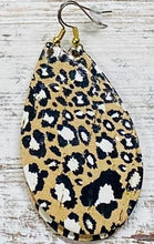 Leopard Cork Leather Earring