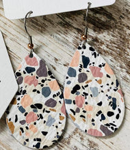 Pastel Speckle Leather Earring