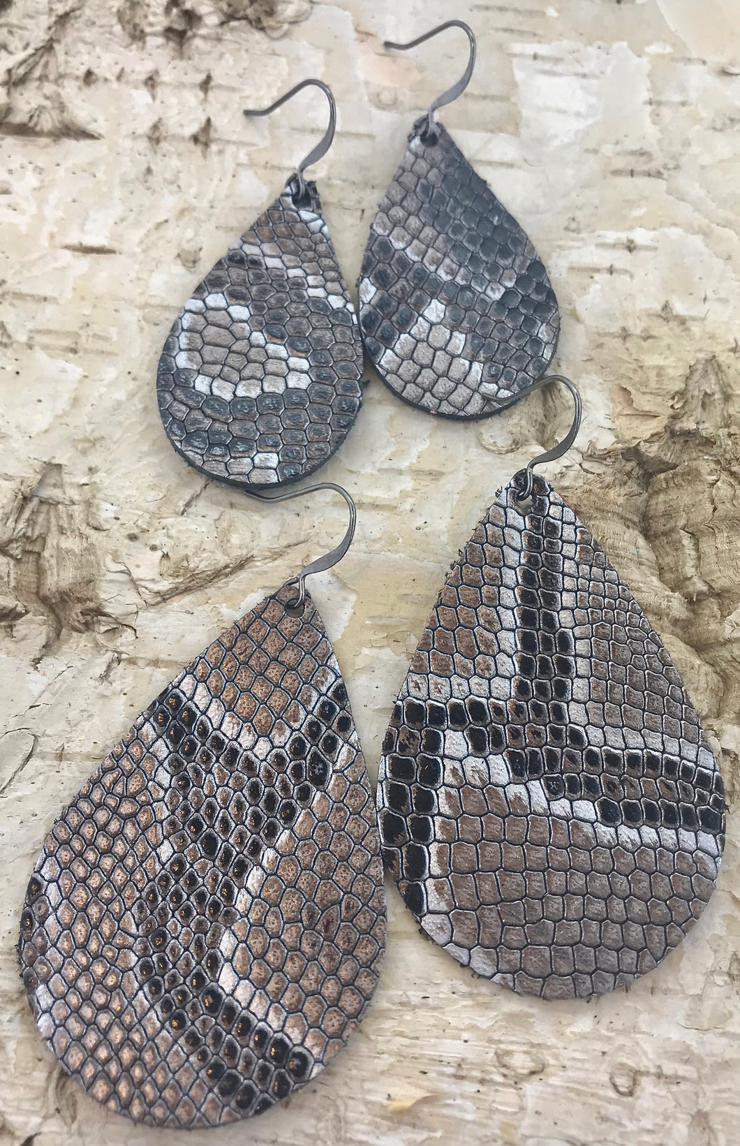 Python Leather Earring