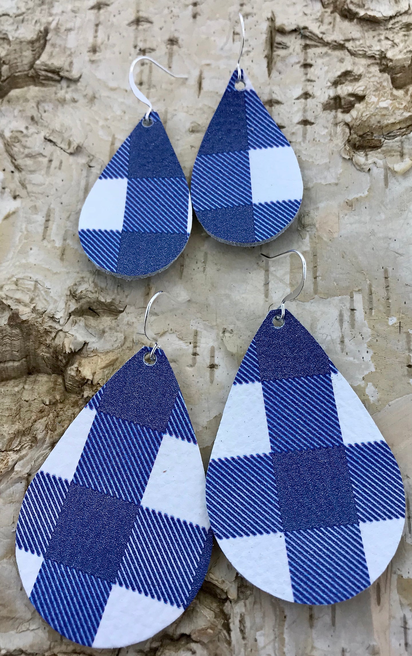 Blue Buffalo Leather Earring