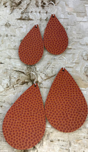 Authentic Basketball Leather Earring