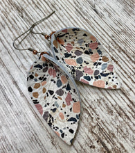 Pastel Speckle Leather Earring