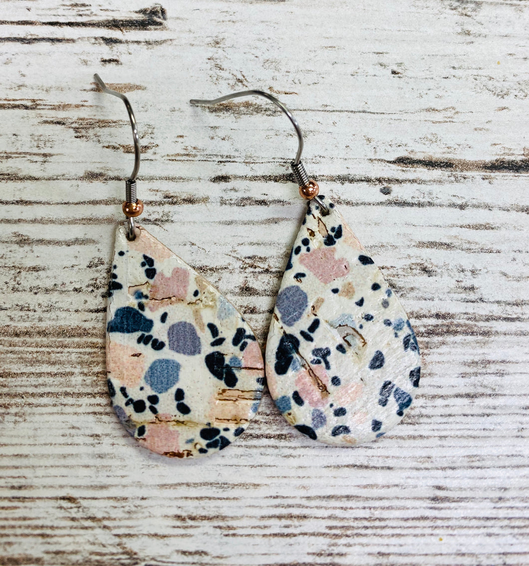 Pastel Speckle Leather Earring